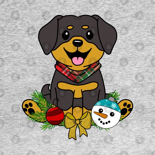 Christmas Rottweiler by Inugoya